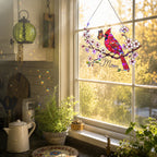 Personalized Cardinal & Cherry Blossom Holographic Acrylic Suncatcher