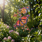 Monarch Butterflies & Berry Branch Holographic Acrylic Suncatcher