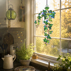 Trailing Ivy Plant in Pot Holographic Acrylic Suncatcher