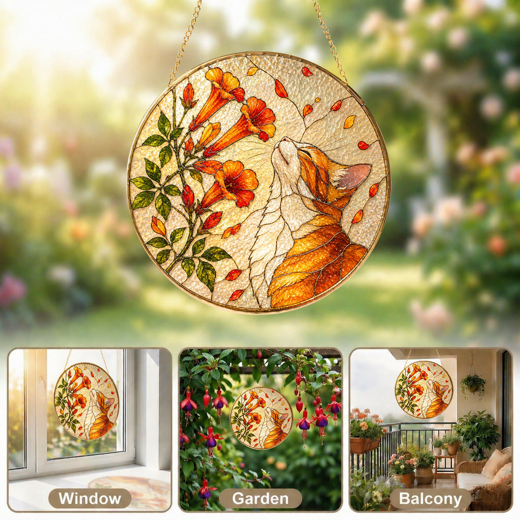 Personalized Dog & Trumpet Suncatcher