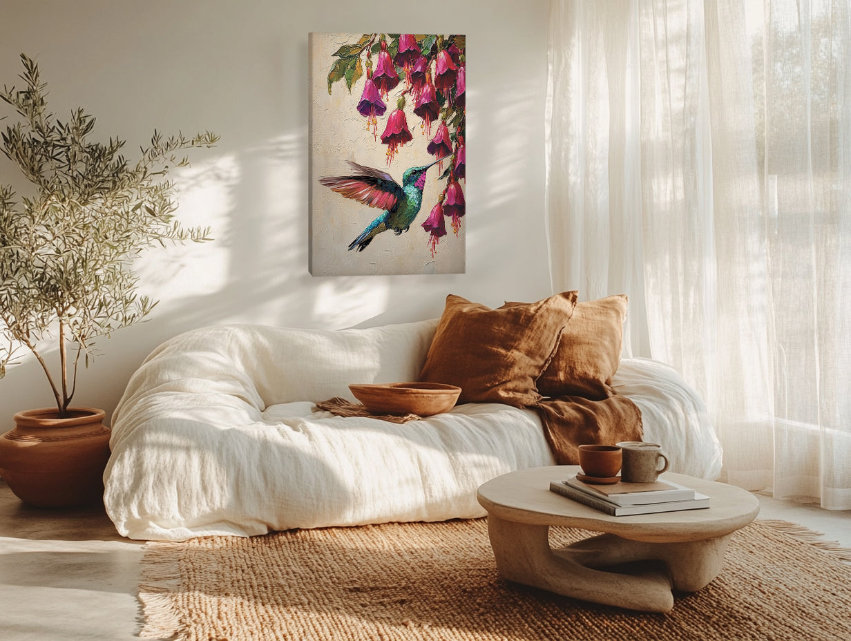 Hummingbird Canvas Wall Art Stained Glass Prints