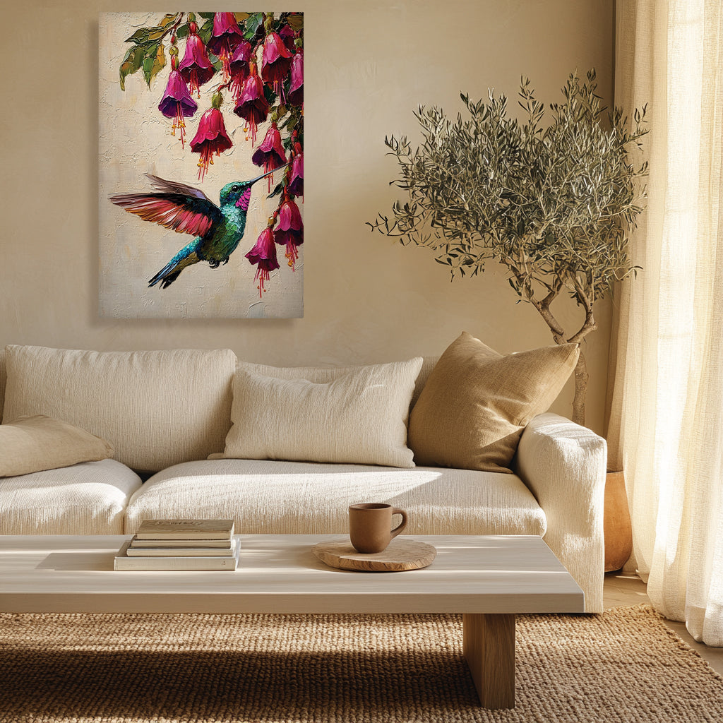 Hummingbird Canvas Wall Art Stained Glass Prints