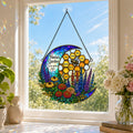 Personalized Nana's Garden Bee & Honeycomb Holographic Acrylic Suncatcher