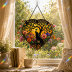 Personalized Nana's Garden Wolf Holographic Acrylic Suncatcher