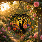 Personalized Nana's Garden Wolf Holographic Acrylic Suncatcher