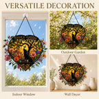 Personalized Nana's Garden Wolf Holographic Acrylic Suncatcher