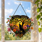 Personalized Nana's Garden Wolf Holographic Acrylic Suncatcher