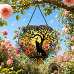 Personalized Nana's Garden Wolf Holographic Acrylic Suncatcher