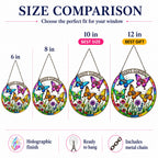 Personalized Nana's Garden Butterfly Holographic Acrylic Suncatcher