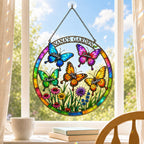 Personalized Nana's Garden Butterfly Holographic Acrylic Suncatcher