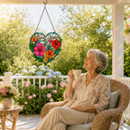 Personalized Nana's Garden Tropical Flower Holographic Acrylic Suncatcher