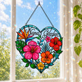 Personalized Nana's Garden Tropical Flower Holographic Acrylic Suncatcher