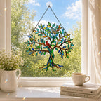 Cardinal Tree of Life Holographic Acrylic Suncatcher