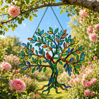 Cardinal Tree of Life Holographic Acrylic Suncatcher
