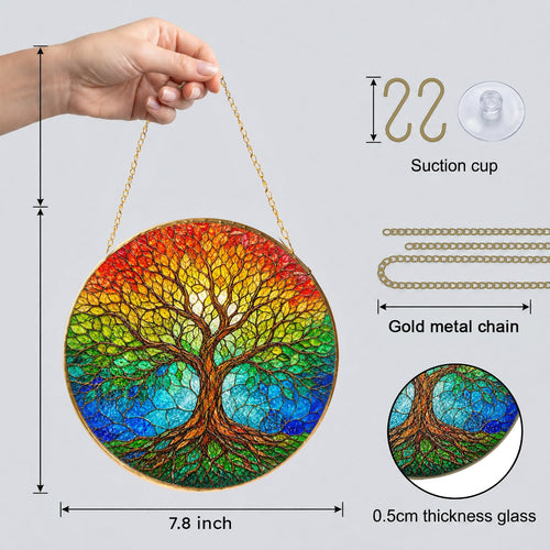 Tree of Life Stained Glass Suncatcher