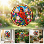 Cardinal Stained Glass Suncatcher