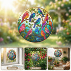 Songbirds Stained Glass Suncatcher