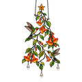 Hummingbird Trumpet Vine Christmas Tree Holographic Acrylic Suncatcher