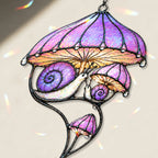 Snail & Mushroom Holographic Acrylic Suncatcher