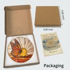 Butterfly Sunrise Stained Glass Suncatcher
