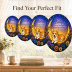 Personalized Dog Memorial Moon Stained Glass Suncatcher