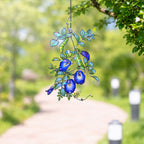Blue Butterfly Pea Flower Vine Holographic Acrylic Suncatcher