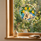Personalized Puppy Lemon Suncatcher