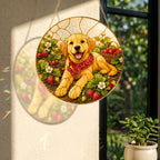 Personalized Strawberry Dog Suncatcher