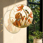 Personalized Dog & Hummingbird Suncatcher