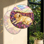 Personalized Golden Lavender Suncatcher