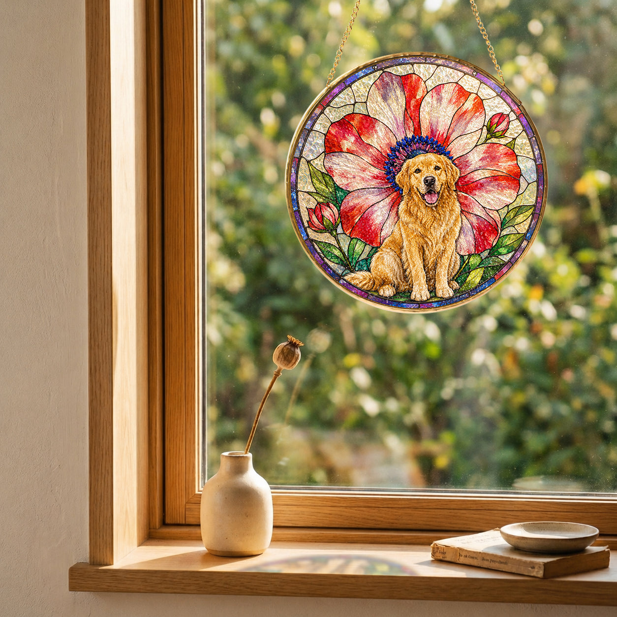 Personalized Golden Sunflower Suncatcher