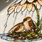 Sparrow & Daisy Umbrella Holographic Acrylic Suncatcher