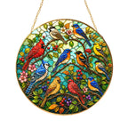 Garden Birds Stained Glass Suncatcher