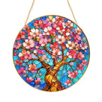 Cherry Blossom Stained Glass Suncatcher