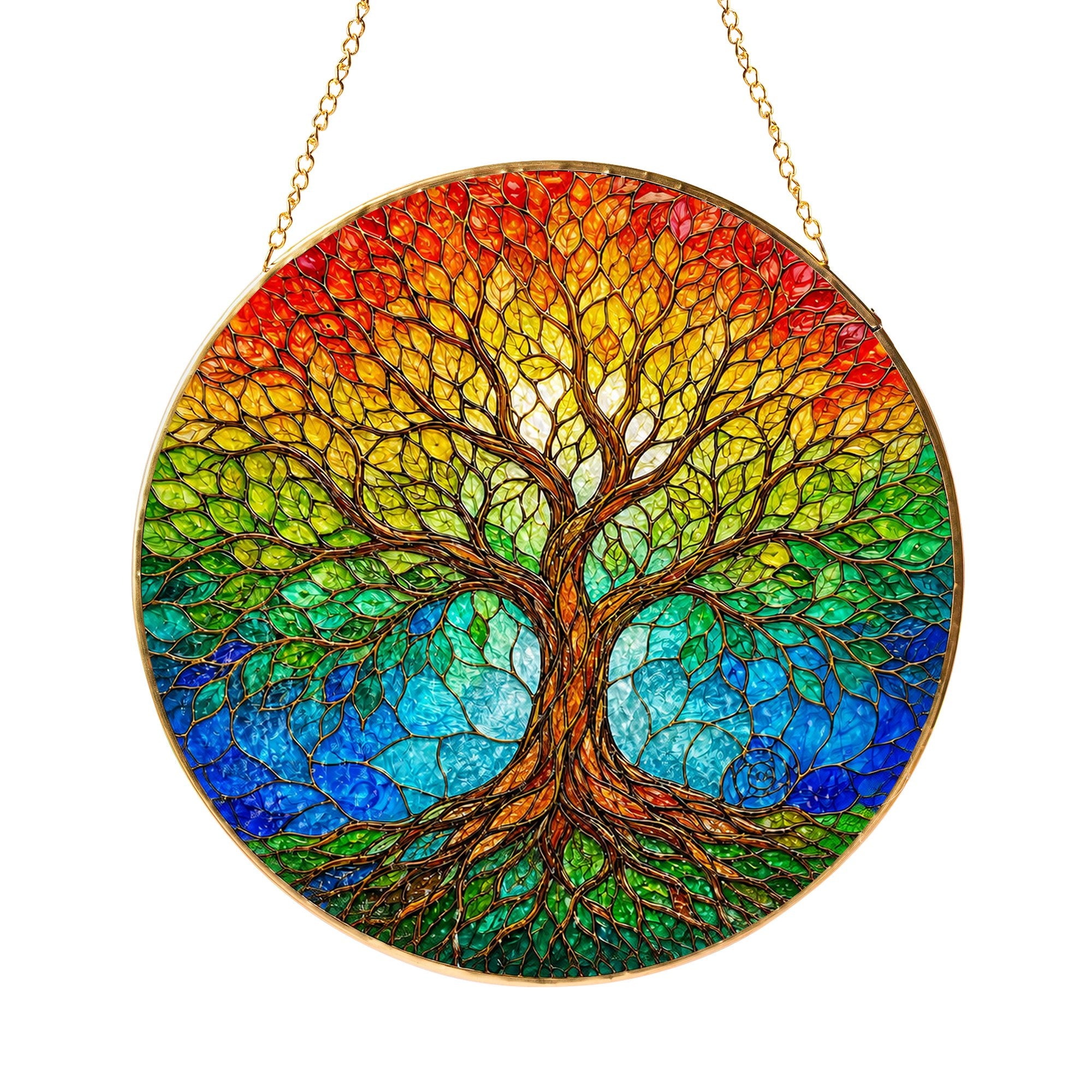 Tree of Life Stained Glass Suncatcher