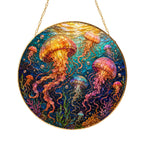 Jellyfish Stained Glass Suncatcher