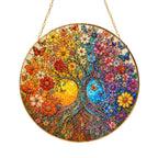 Tree of Life Sunrise Stained Glass Suncatcher