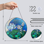 Personalized Memorial Suncatcher – Look For Me In The Moonlight Lotus Stained Glass