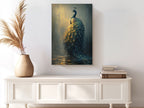 Peacock Canvas Wall Art Moody Peacock Painting