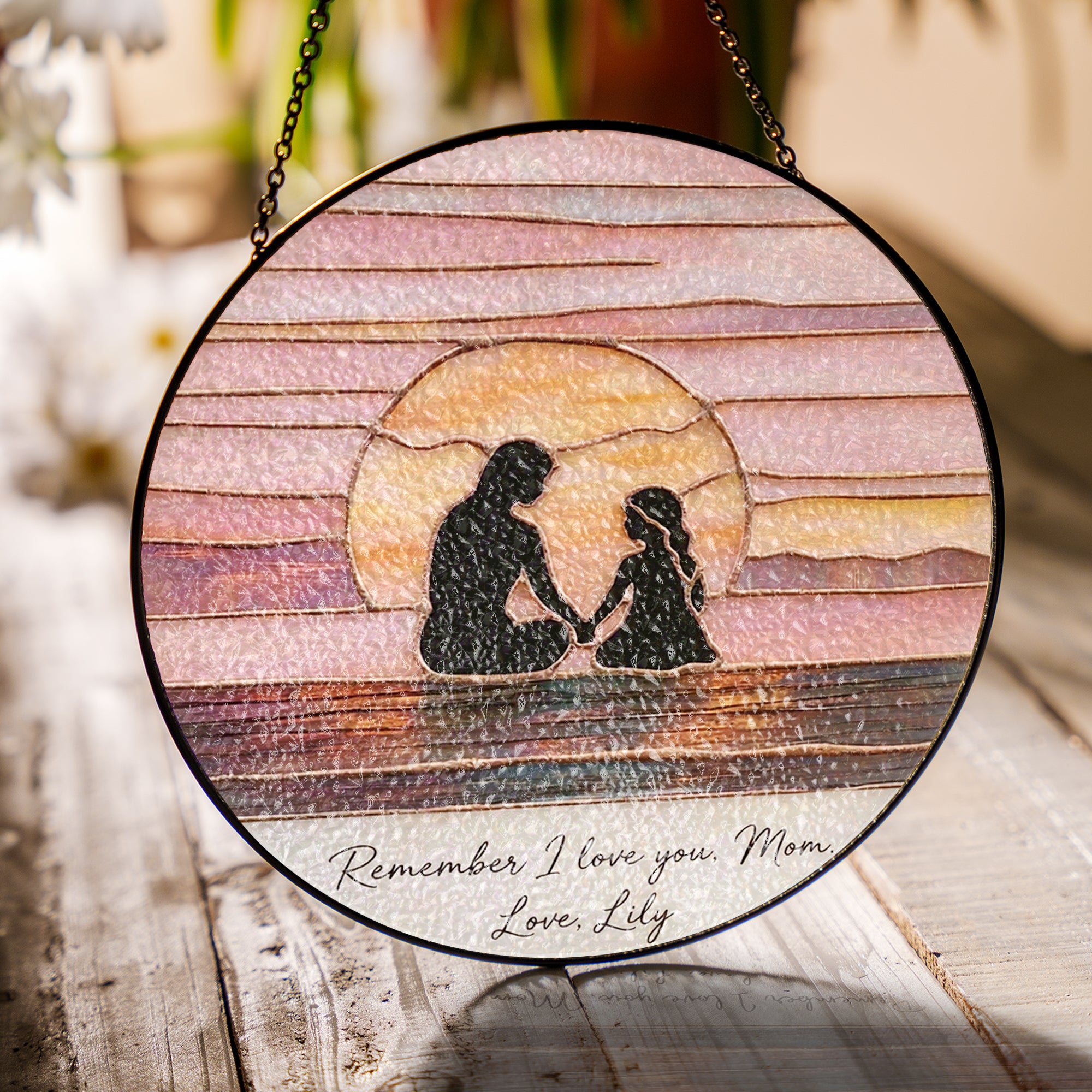 Personalized Mother’s Day Suncatcher Gift, Custom Name Mom Sun