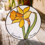 Custom Flower Name Stained Glass Suncatcher