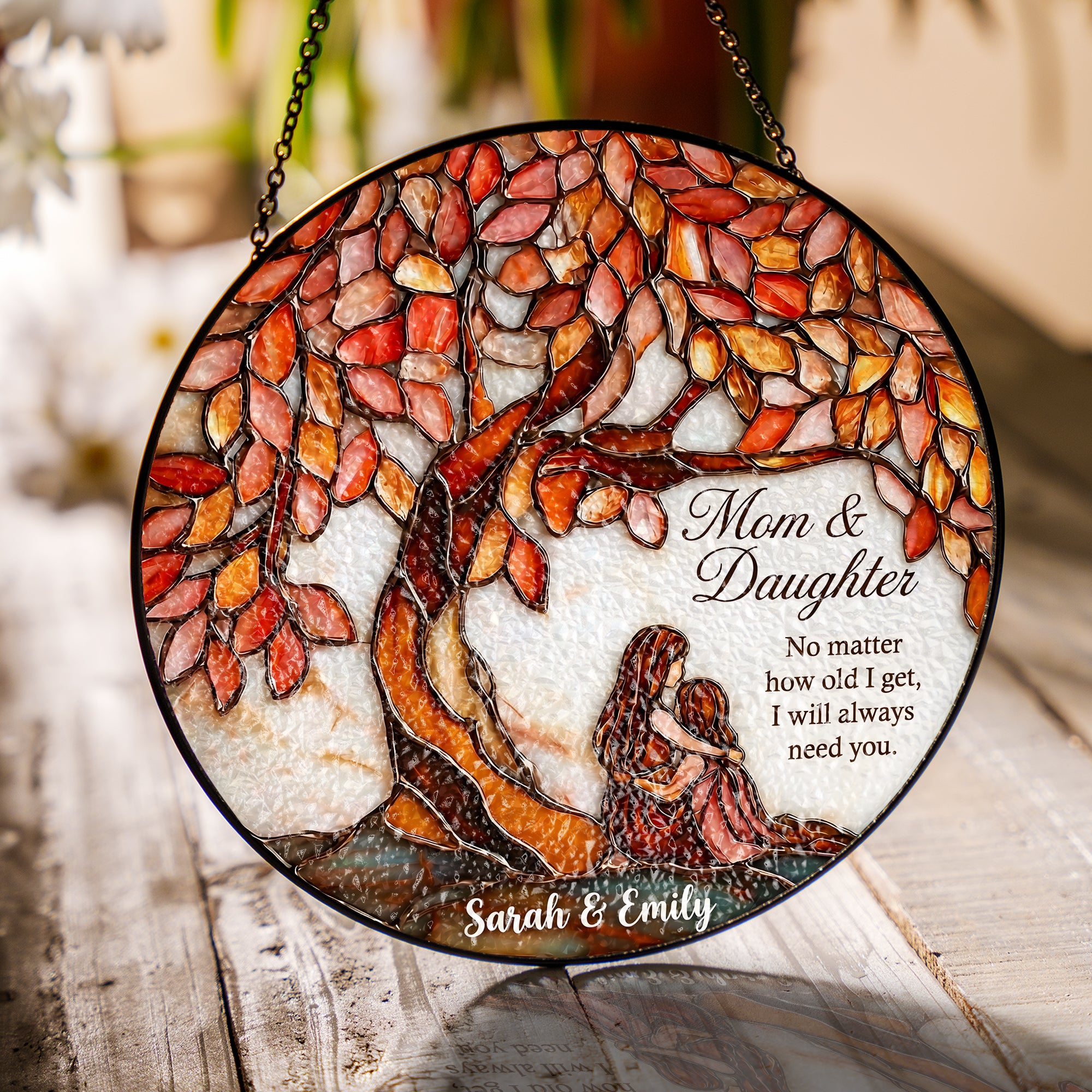 Tree of Love – Mom Stained Glass Suncatcher