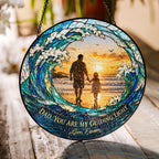 Personalized Dad Suncatcher with Photo - Father's Day Gift from Daughter