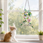 Personalized Hanging Planter Flower Holographic Acrylic Suncatcher
