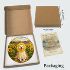 Personalized Sunflower Dog Suncatcher