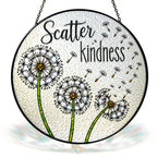 Scatter Kindness Dandelion Stained Glass Suncatcher