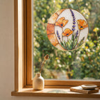 Poppy Lavender Stained Glass Suncatcher