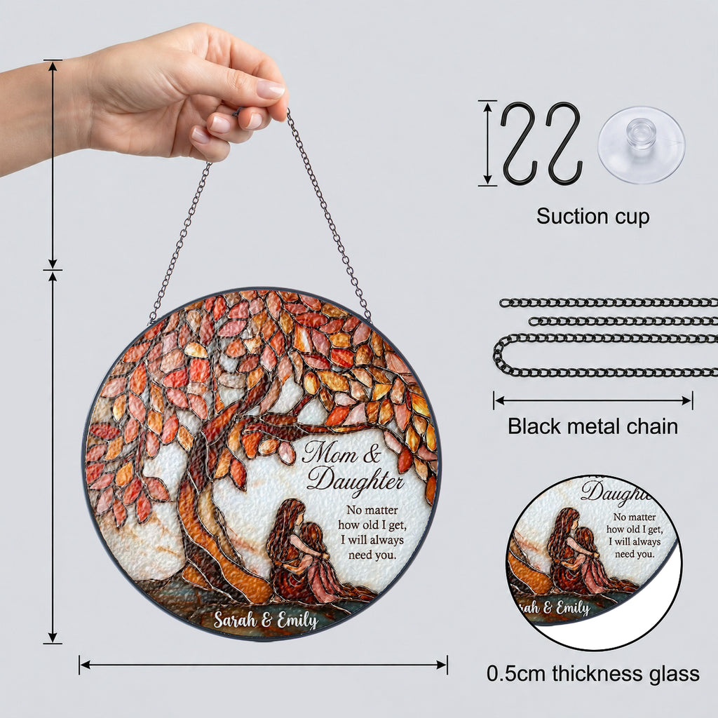 Tree of Love – Mom Stained Glass Suncatcher