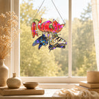 Swallowtail Butterflies & Tiger Lily Holographic Acrylic Suncatcher