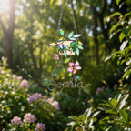 Personalized Hanging Planter Flower Holographic Acrylic Suncatcher